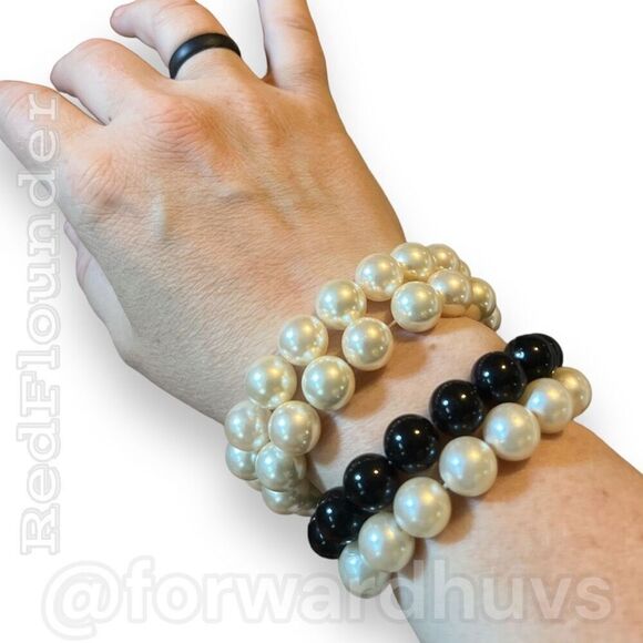 Colorful Big Round Plastic Beads Bracelet Collection - Vibrant Variety - Picture 9 of 12